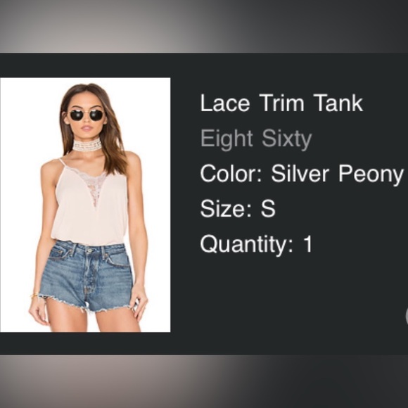 Eight Sixty | Lace Trim Tank - Picture 1 of 2